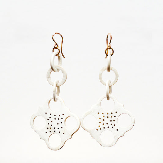 Habari Earrings White